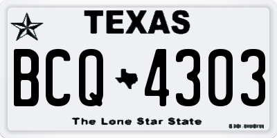 TX license plate BCQ4303