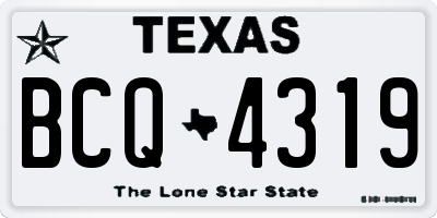 TX license plate BCQ4319