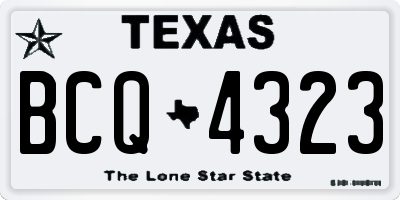 TX license plate BCQ4323