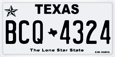 TX license plate BCQ4324