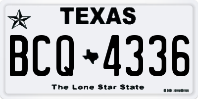 TX license plate BCQ4336