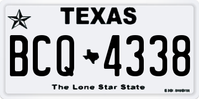 TX license plate BCQ4338