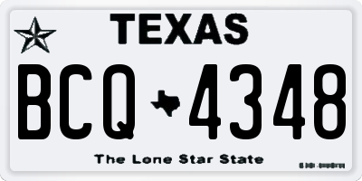 TX license plate BCQ4348
