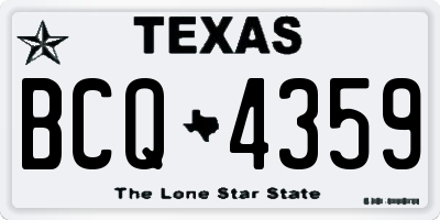 TX license plate BCQ4359