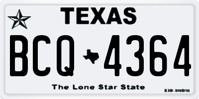 TX license plate BCQ4364