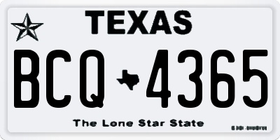 TX license plate BCQ4365