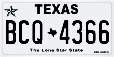TX license plate BCQ4366