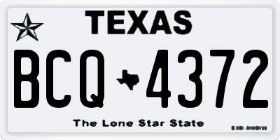 TX license plate BCQ4372
