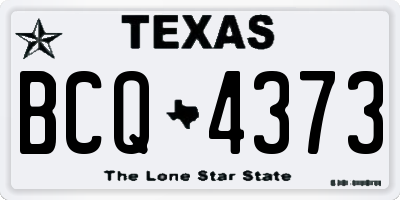 TX license plate BCQ4373