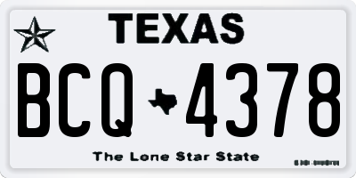 TX license plate BCQ4378