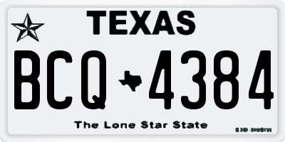 TX license plate BCQ4384