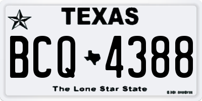 TX license plate BCQ4388