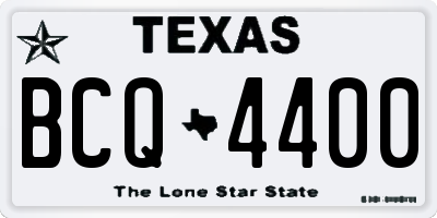 TX license plate BCQ4400