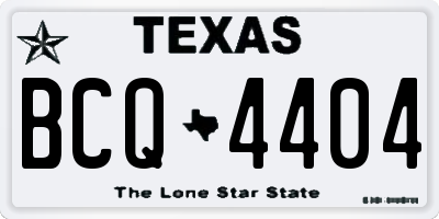 TX license plate BCQ4404