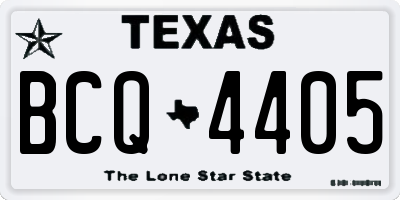 TX license plate BCQ4405