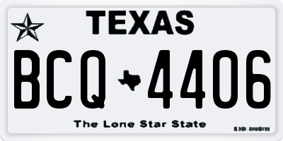 TX license plate BCQ4406