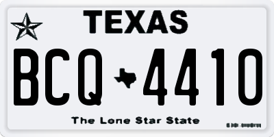 TX license plate BCQ4410
