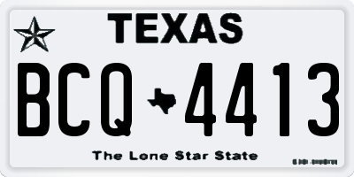 TX license plate BCQ4413
