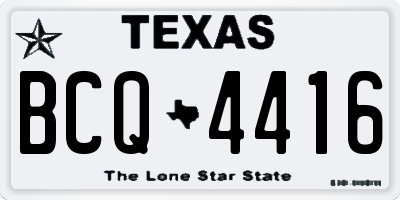 TX license plate BCQ4416