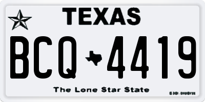 TX license plate BCQ4419
