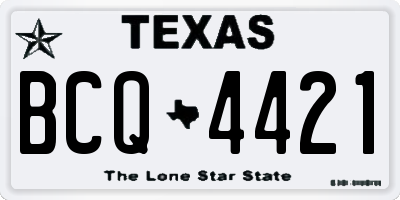 TX license plate BCQ4421