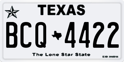 TX license plate BCQ4422