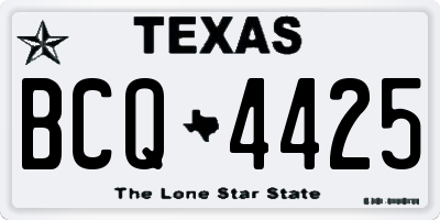 TX license plate BCQ4425
