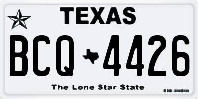 TX license plate BCQ4426