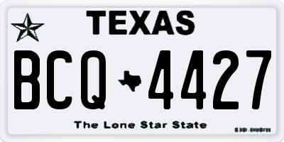 TX license plate BCQ4427