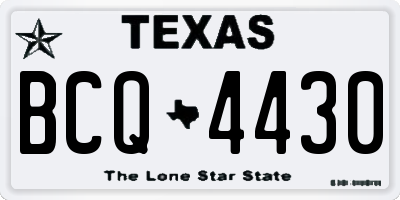 TX license plate BCQ4430
