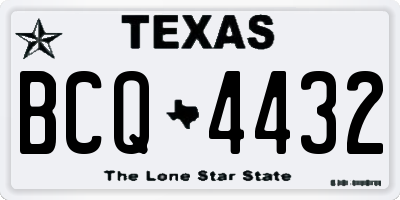 TX license plate BCQ4432