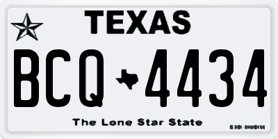 TX license plate BCQ4434