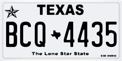 TX license plate BCQ4435