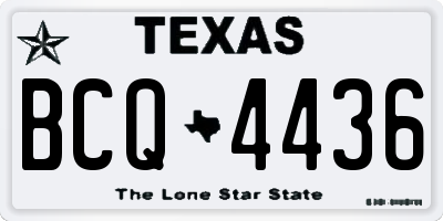 TX license plate BCQ4436