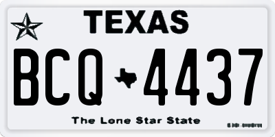 TX license plate BCQ4437