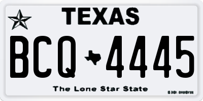 TX license plate BCQ4445