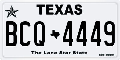 TX license plate BCQ4449
