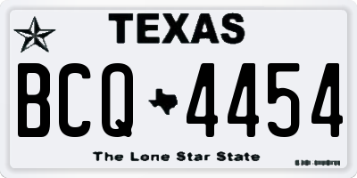 TX license plate BCQ4454