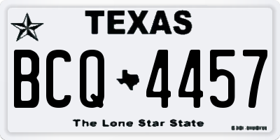 TX license plate BCQ4457