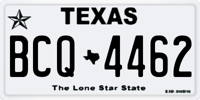 TX license plate BCQ4462