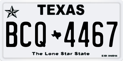 TX license plate BCQ4467