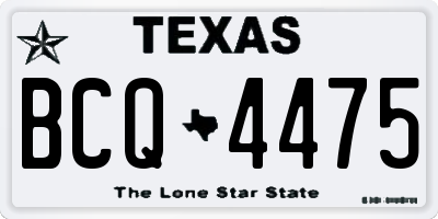TX license plate BCQ4475