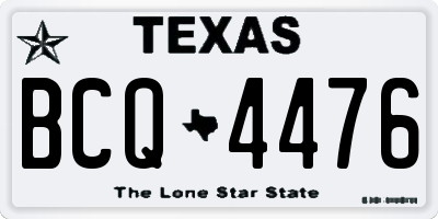TX license plate BCQ4476