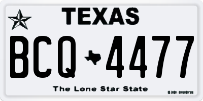 TX license plate BCQ4477