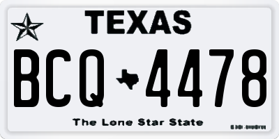 TX license plate BCQ4478