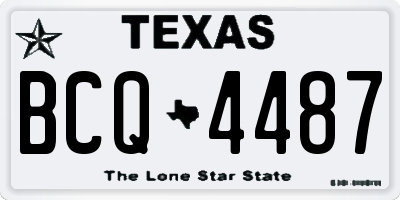 TX license plate BCQ4487