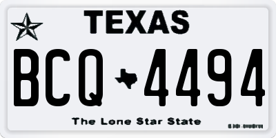 TX license plate BCQ4494