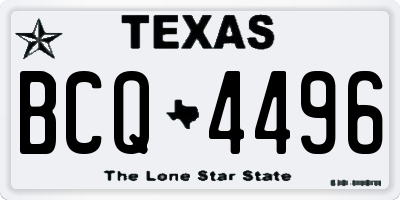 TX license plate BCQ4496