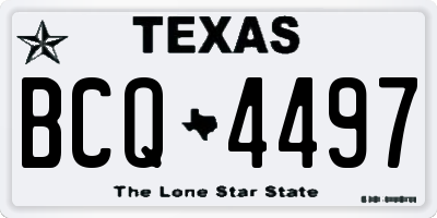 TX license plate BCQ4497