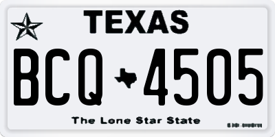 TX license plate BCQ4505
